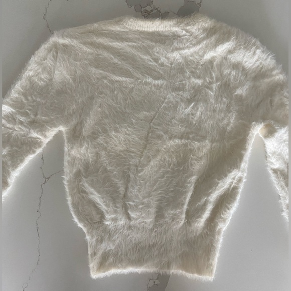 Zara white fuzzy sweater! - Picture 5 of 5